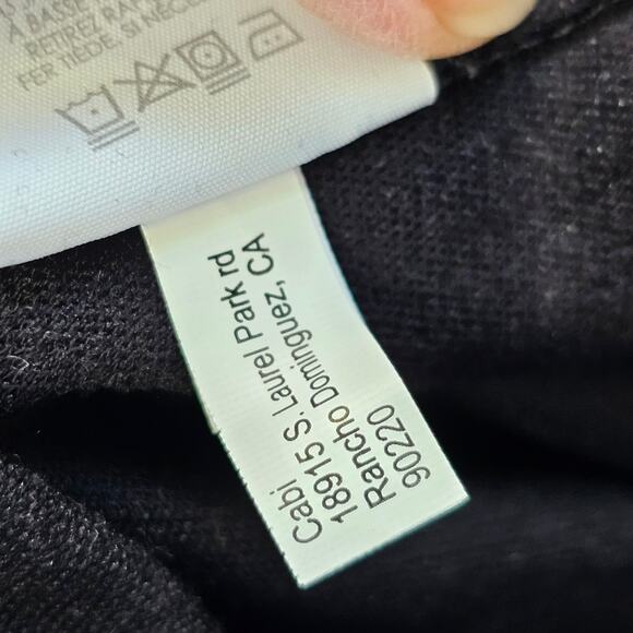 Cabi black ponti skirt with flared asymmetrical peplum size 10 - Picture 10 of 10